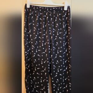 Banana Republic Silky Satin Black & White Pajama Bottoms (Size Small)